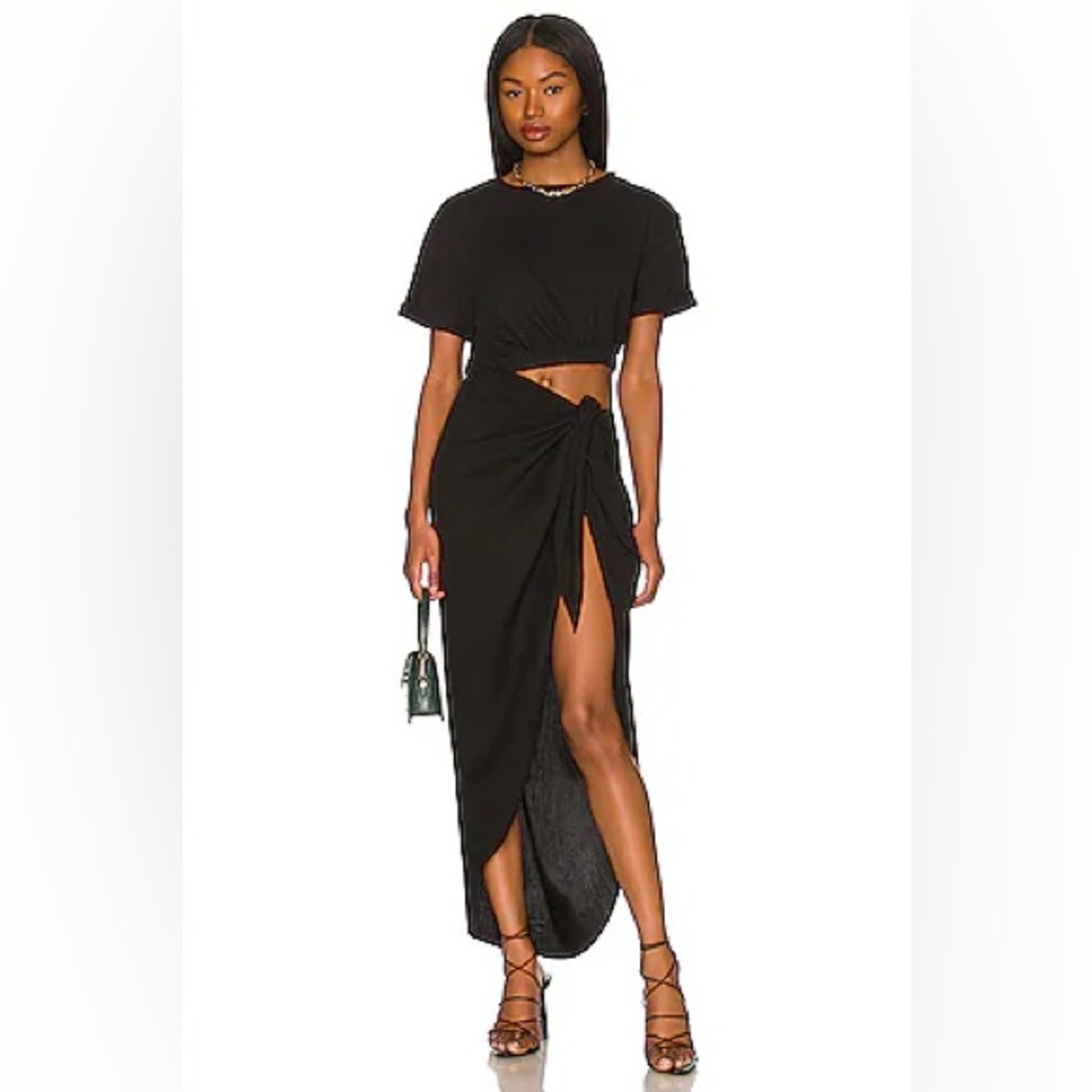 Free People Black Twist Cutout Maxi Dress
